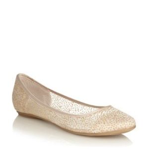 Sparkly Gold Ballet Flats